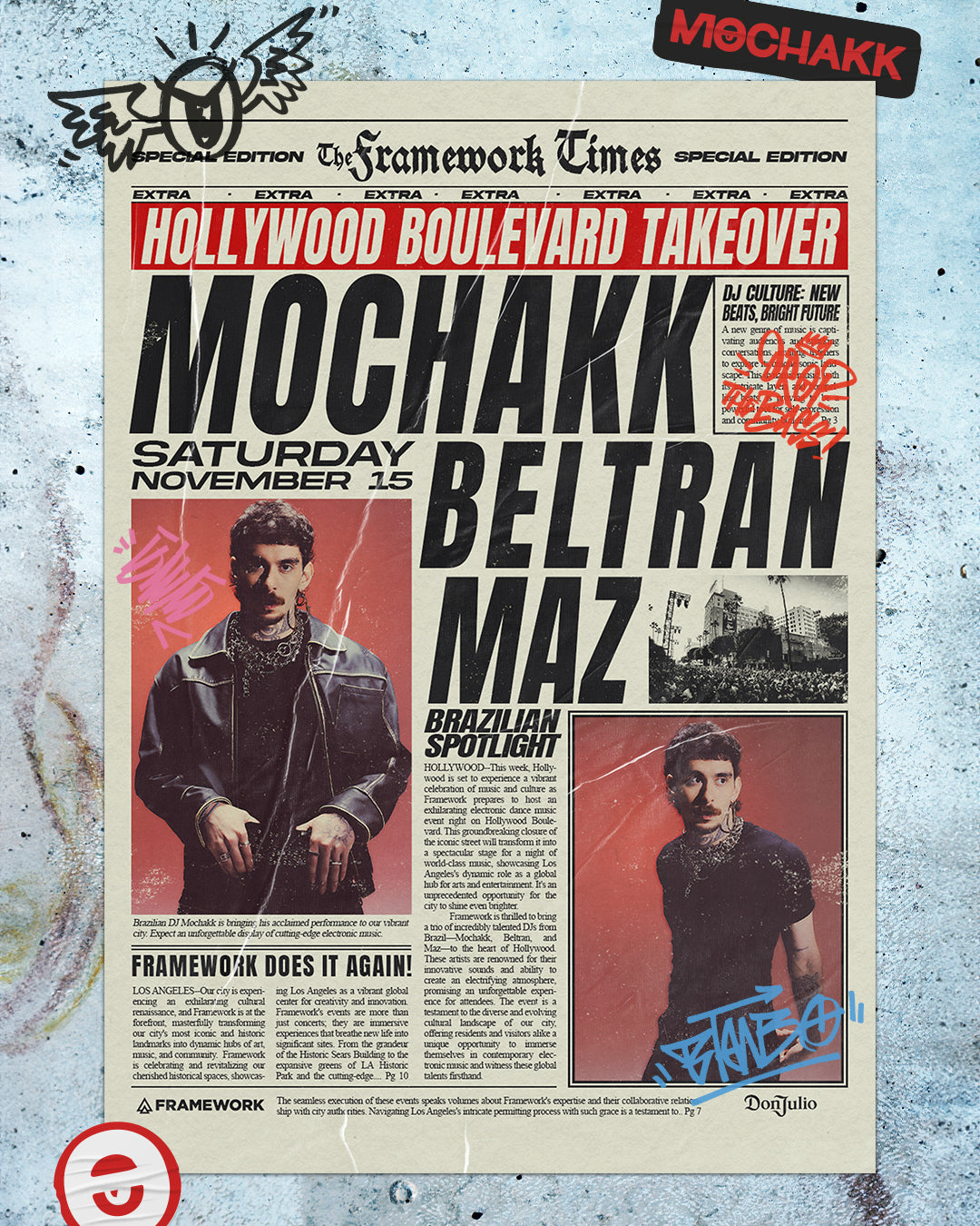 Brazil house robbanás a Hollywood Boulevardon: Mochakk, Beltran és Classmatic LA-ben